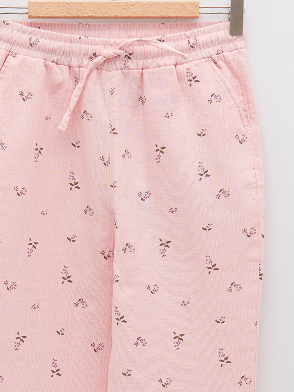 بنطلون للبنات قطن مطبوع بخصر مطاطي-2