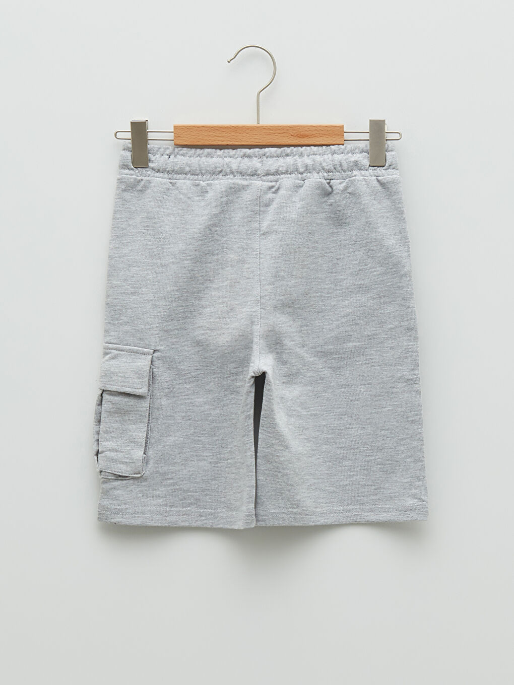 Gri Beli Lastikli Basic Erkek Çocuk Şort-1