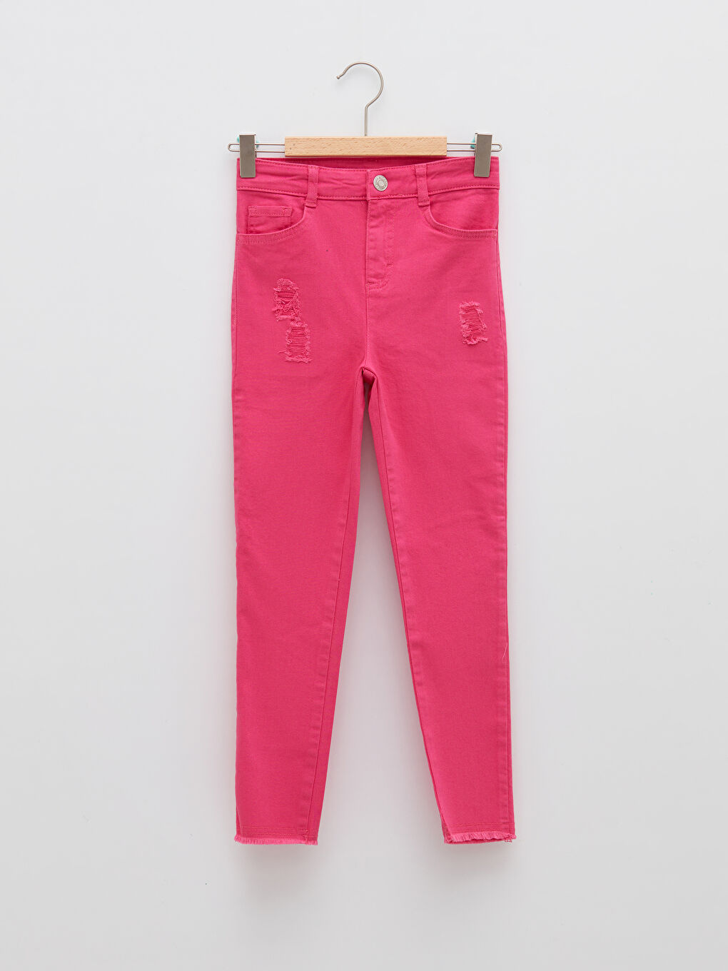 بنطلون بناتي بقصة رفيعة من قماش التويل-2