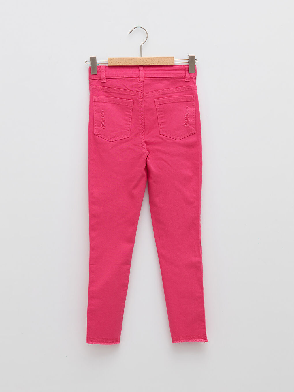 بنطلون بناتي بقصة رفيعة من قماش التويل-3