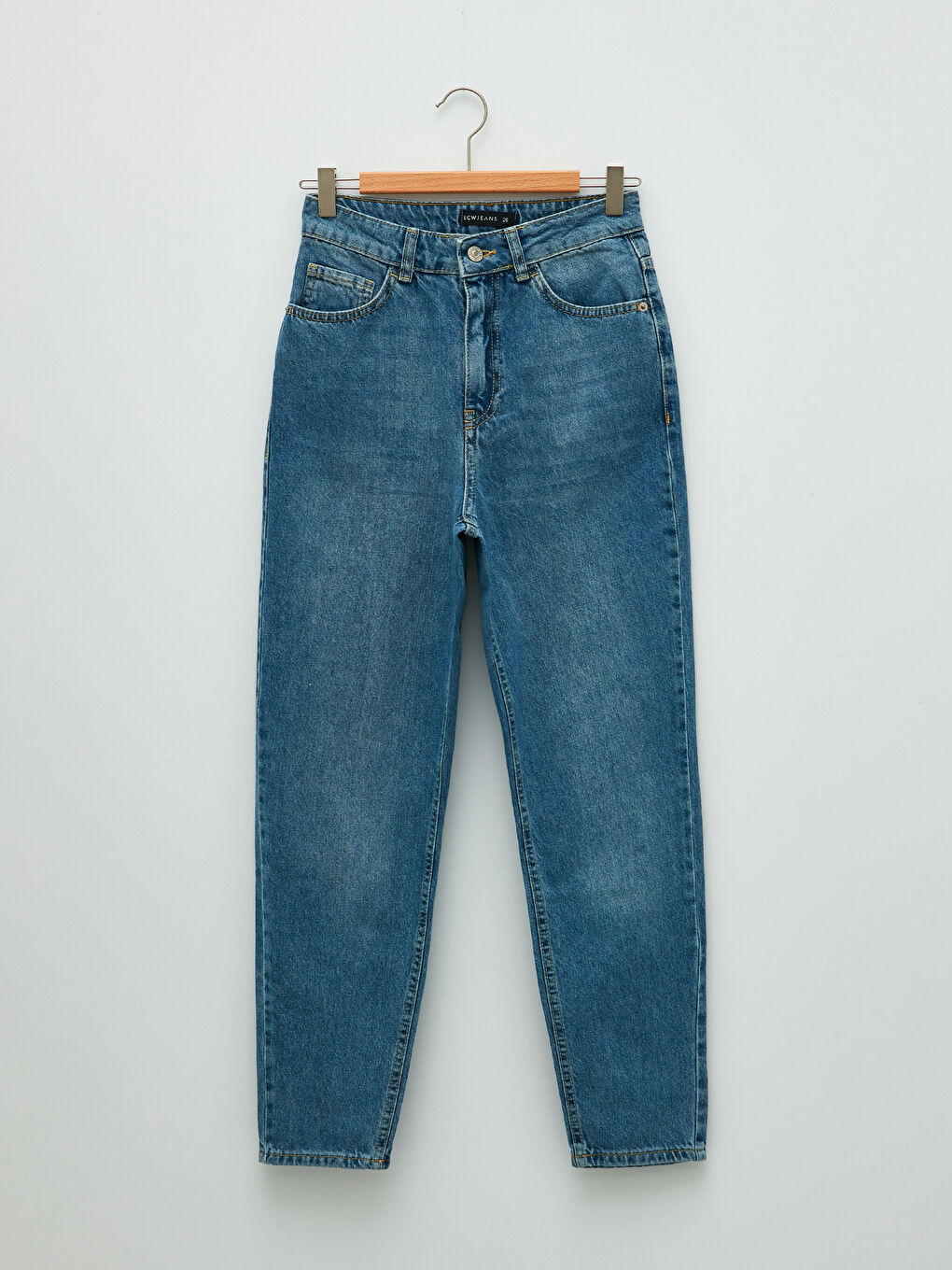 High Waist Mom Fit Pocket Detailed Women's Rodeo Denim Trousers-4