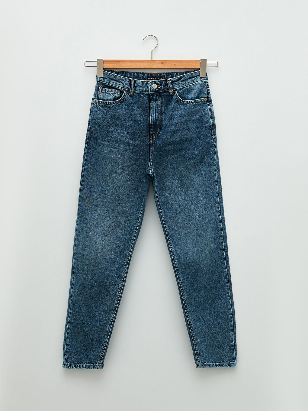 High Waist Mom Fit Pocket Detailed Rodeo Women's Jean Trousers-5