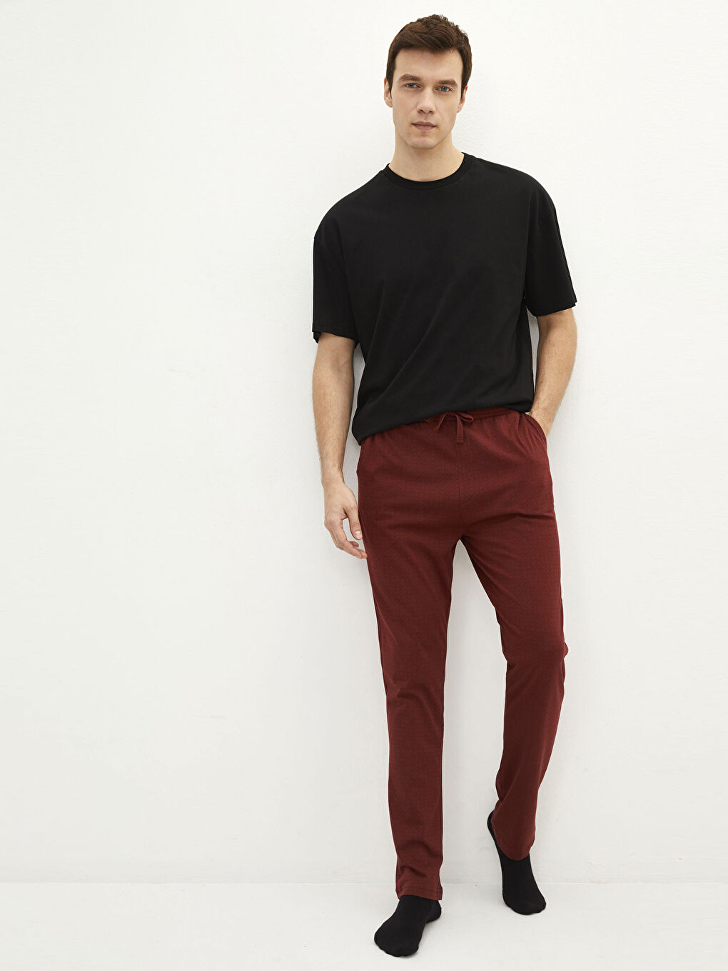 LC WAIKIKI Bordo Standart Kalıp Erkek Pijama Alt