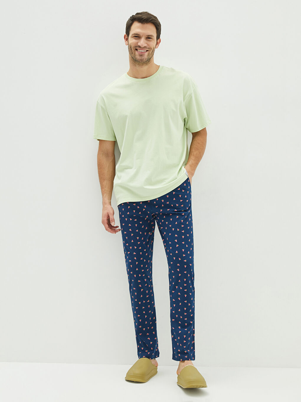 Standard Pattern Men's Pajamas Bottom-1