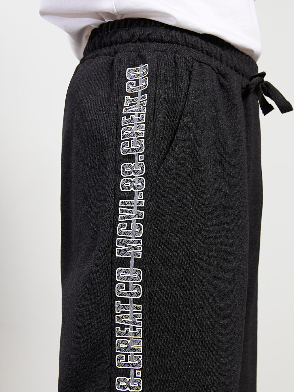 Antrasit Standart Kalıp Erkek Pijama Alt Şort-2