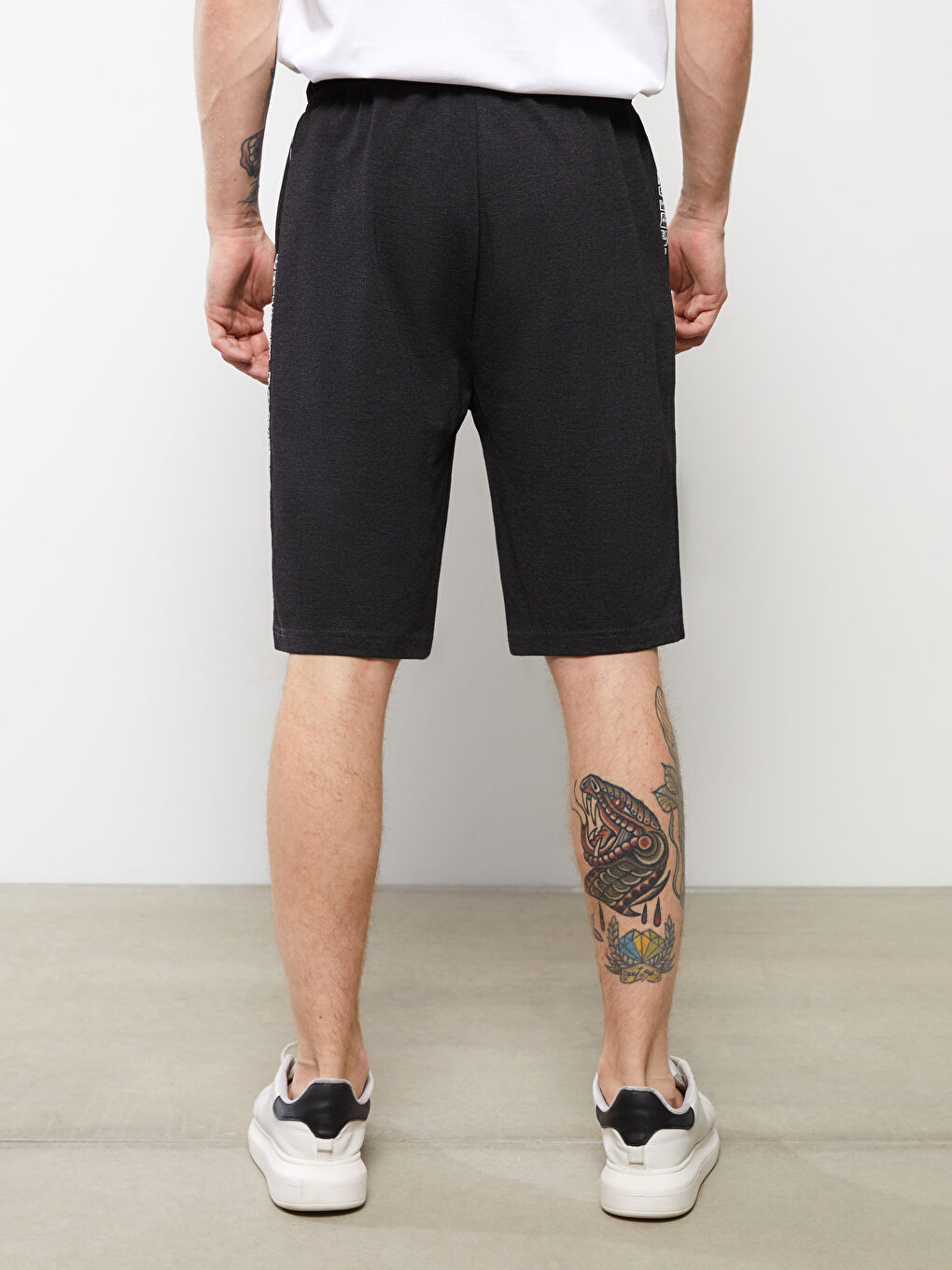 Antrasit Standart Kalıp Erkek Pijama Alt Şort-4