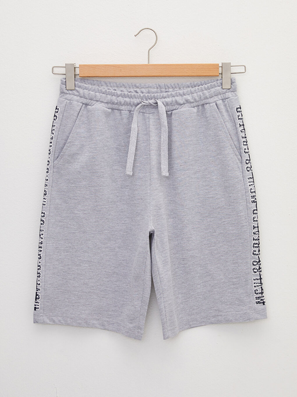 Gri Standart Kalıp Erkek Pijama Alt Şort-5