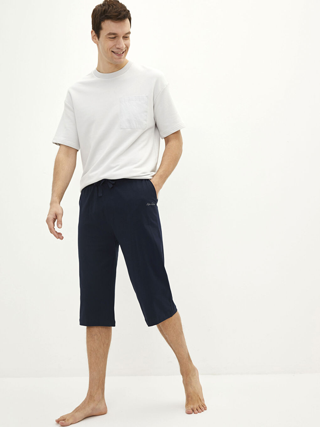 شورت بيجامة رجالي بقصة عادية-1