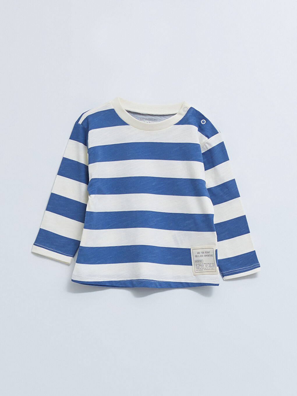 LCW baby Crew Neck Long Sleeve Printed Cotton Baby Boy T-Shirt 2 Pieces -S23338Z1-U1H