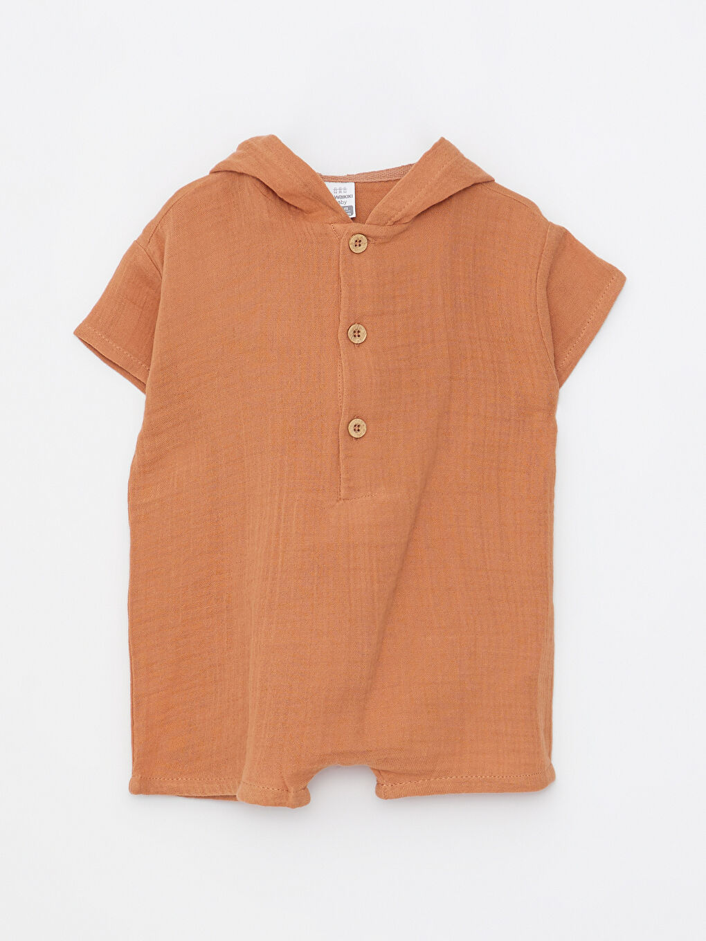 Hooded Short Sleeve Basic Cotton Baby Boy Rompers -S23342Z1-GKQ