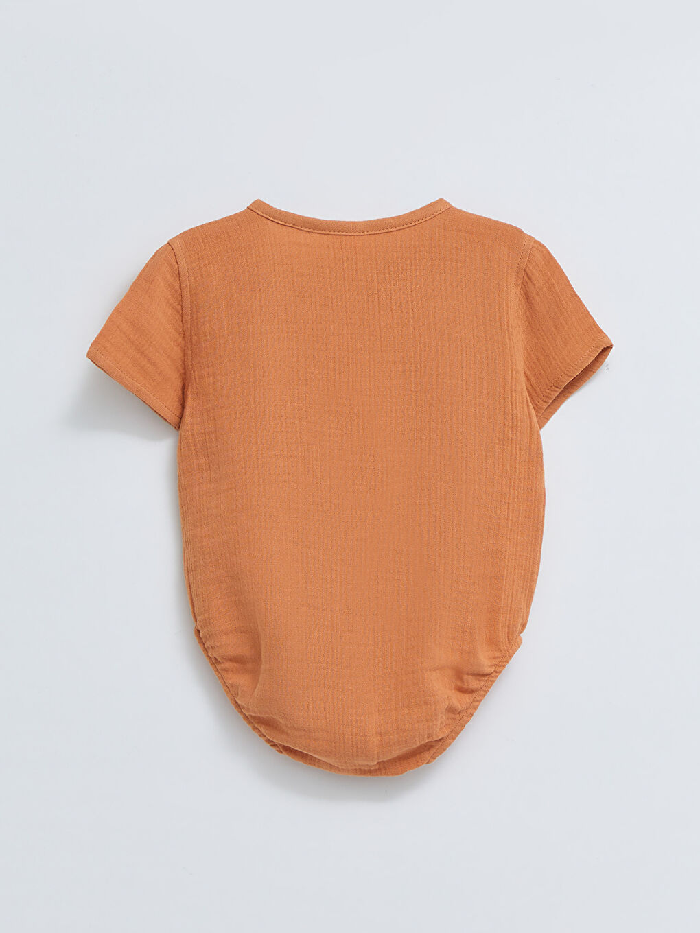 Crew Neck Short Sleeve Basic Baby Boy Snap Button Bodysuit -S23344Z1-GKQ