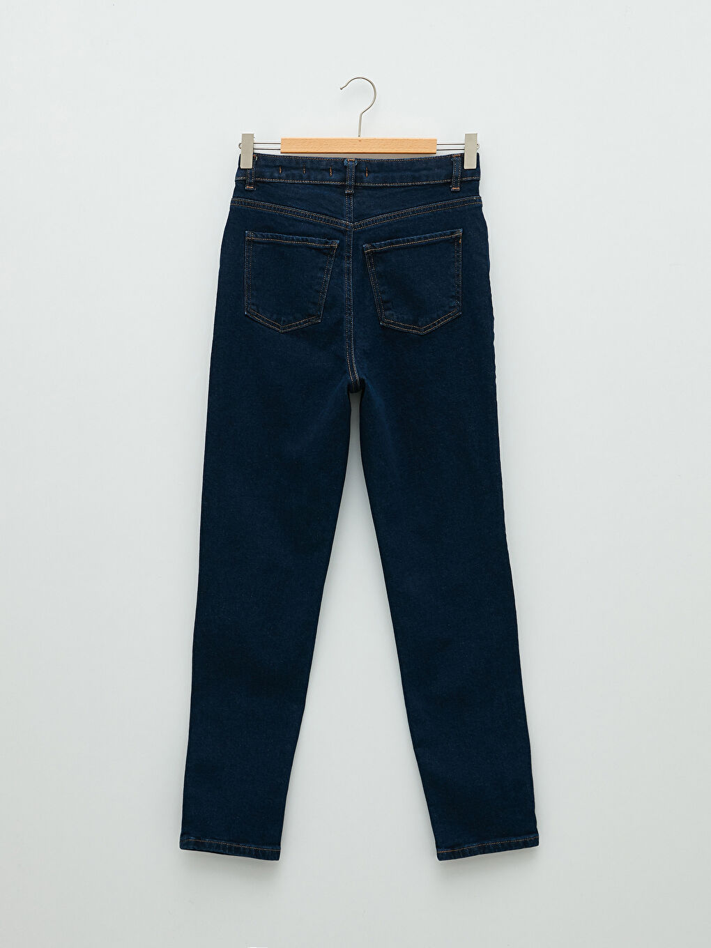 Yüksel Waist Slim Fit Straight Pocket Detailed Women's Rodeo Jeans-5