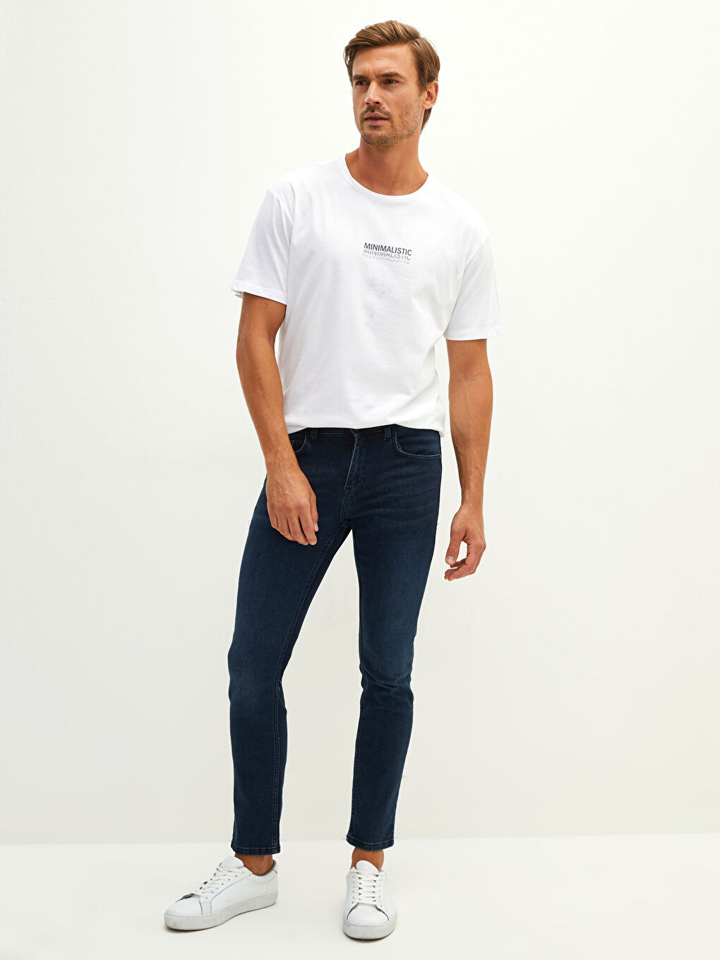 تيشيرت رجالي ياقة دائرية كم قصير مطبوع قطن ممشط-2