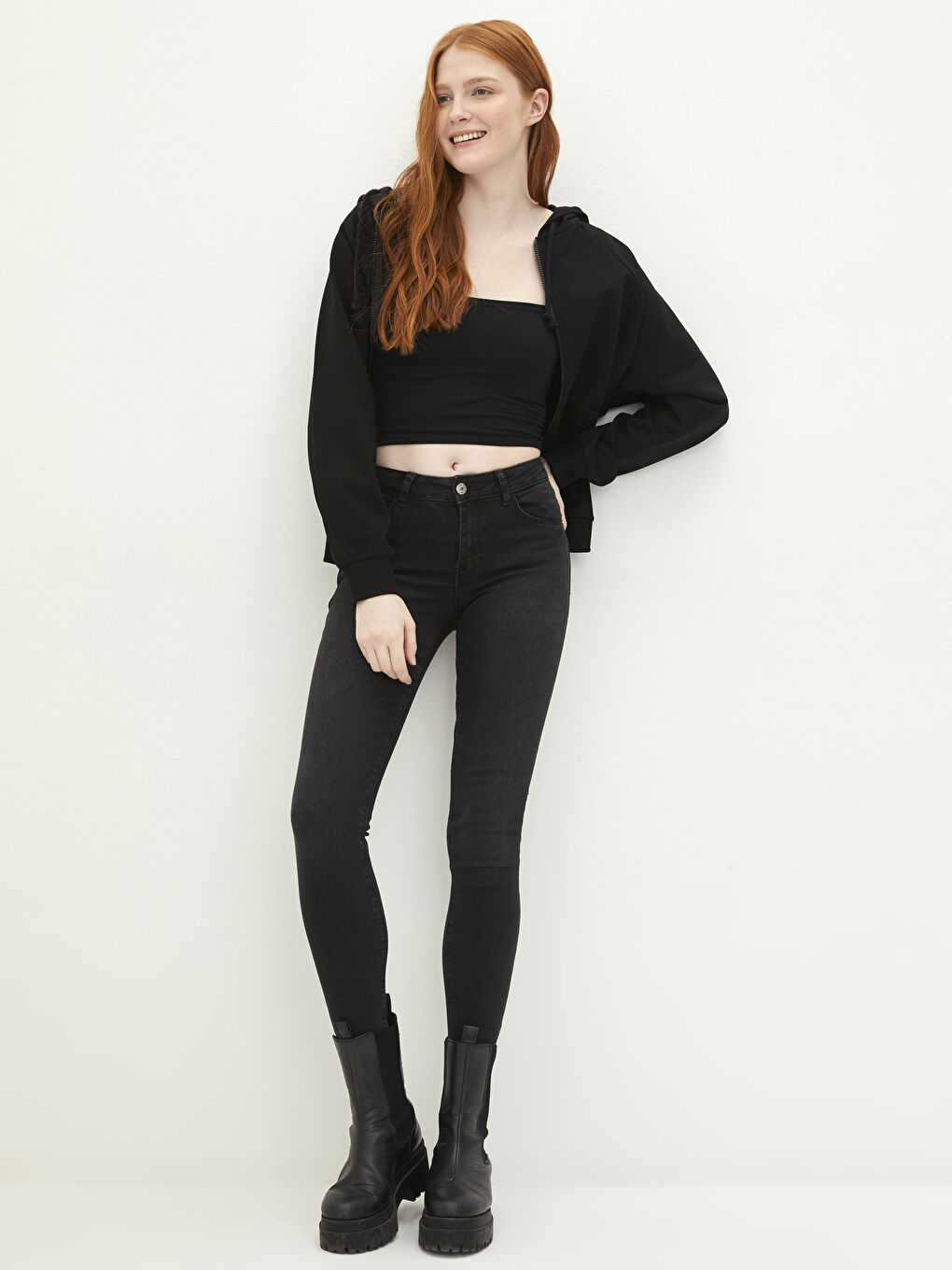 Normal Waist Mercury Skinny Fit Women's Rodeo Jean Trousers with Pocket Detail-1