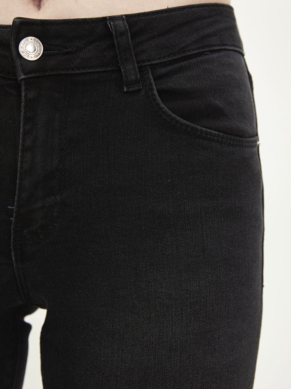 Normal Waist Mercury Skinny Fit Women's Rodeo Jean Trousers with Pocket Detail-3