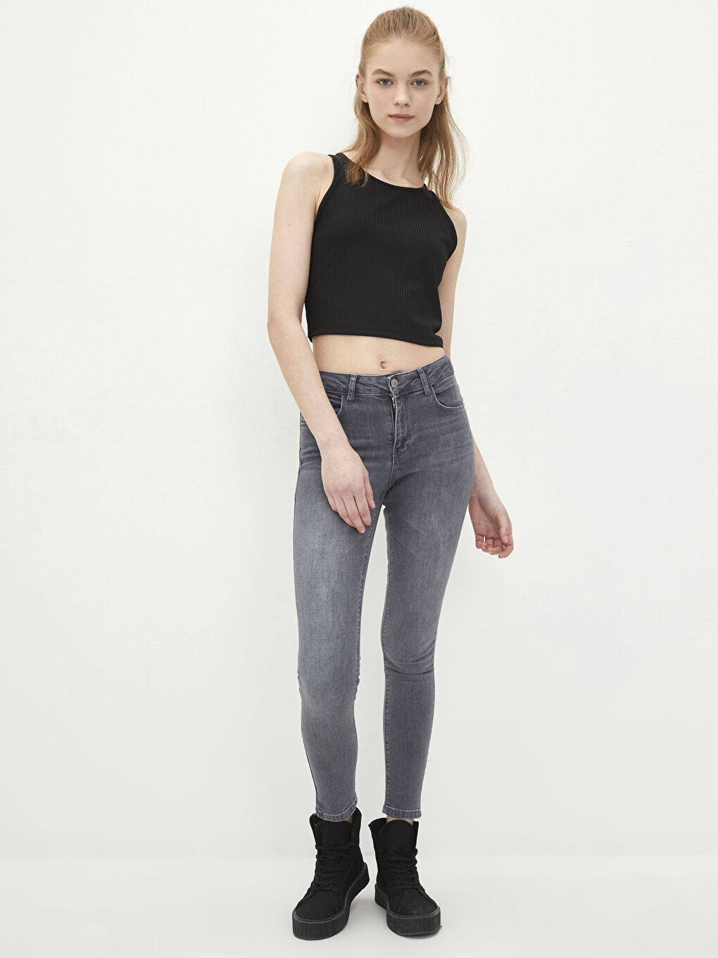 Mercury Skinny Fit Straight Pocket Detailed Women's Rodeo Jean Trousers-1