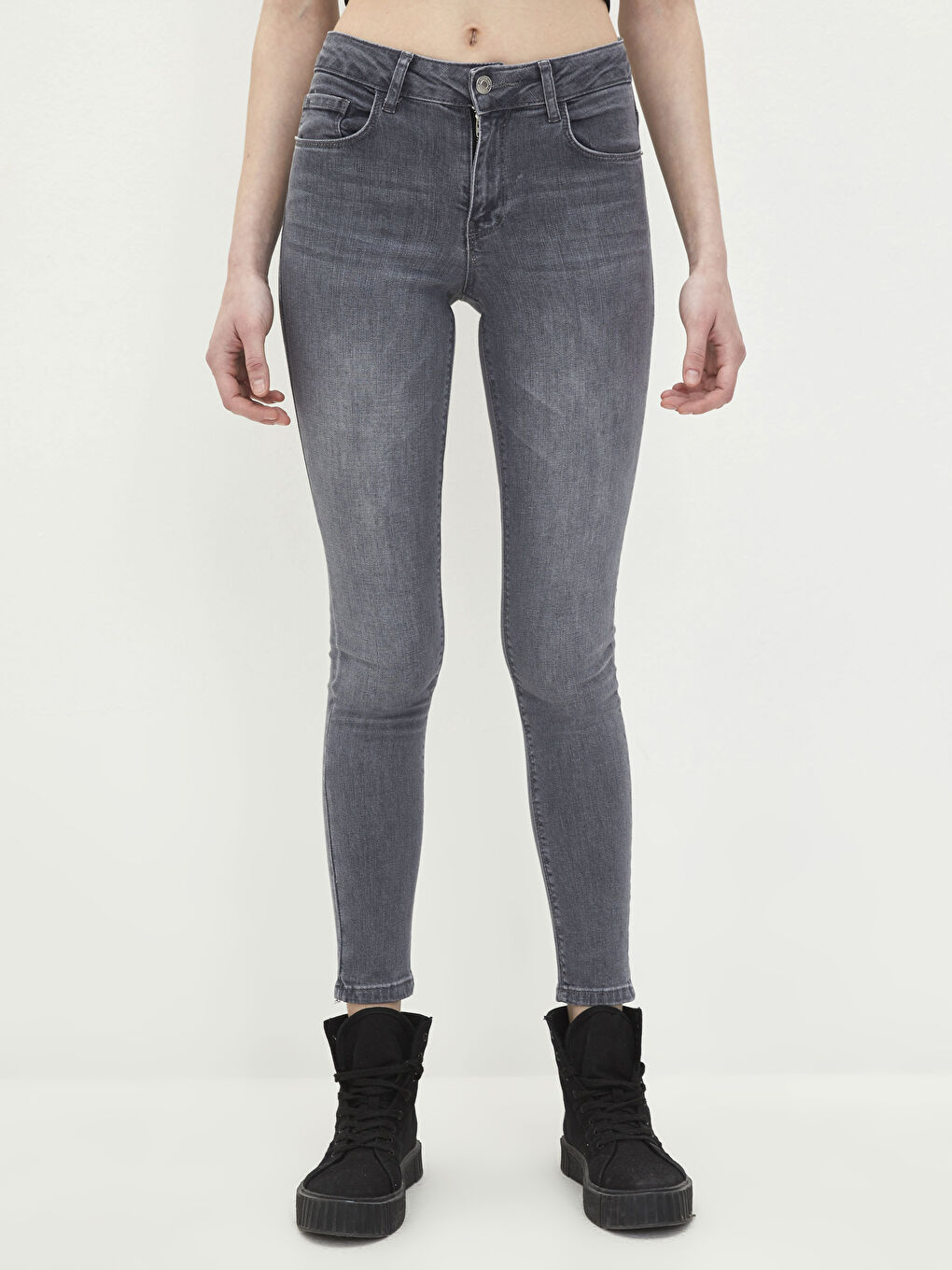 Mercury Skinny Fit Straight Pocket Detailed Women's Rodeo Jean Trousers-2