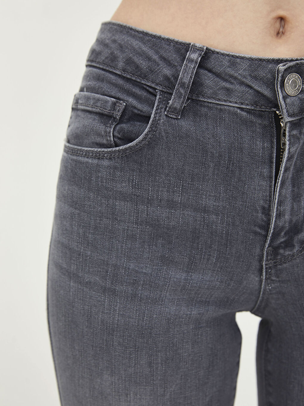 Mercury Skinny Fit Straight Pocket Detailed Women's Rodeo Jean Trousers-3