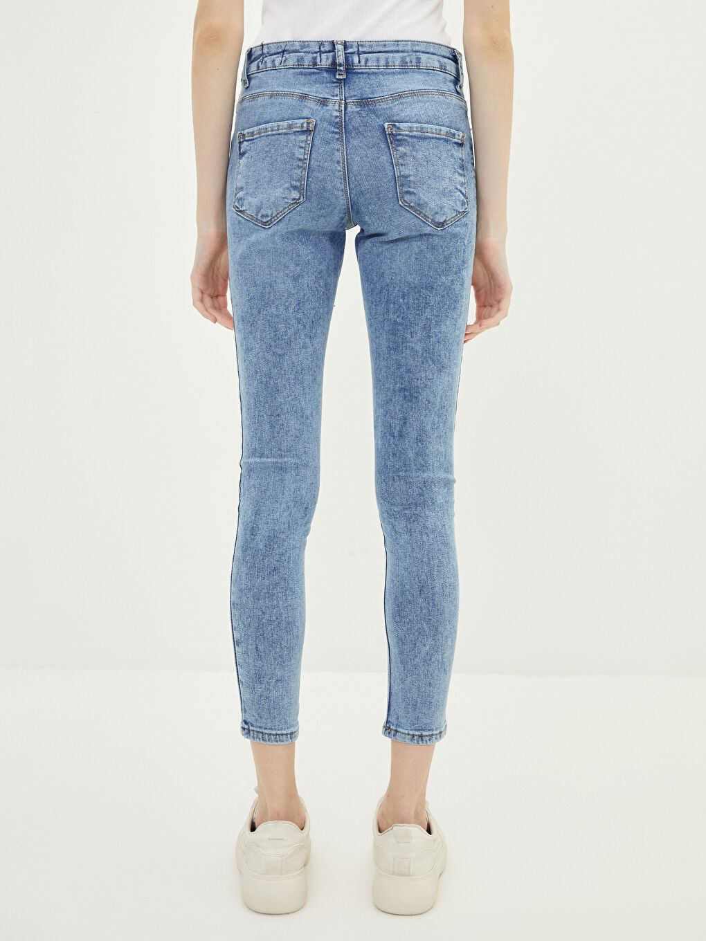 Normal Waist Mercury Skinny Fit Women's Rodeo Jean Trousers with Pocket Detail -S23444Z8-311