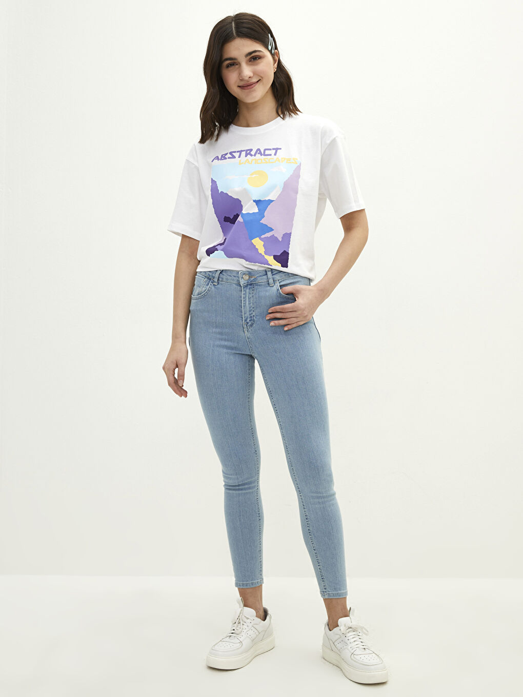 Normal Waist Mercury Skinny Fit Women's Rodeo Jean Trousers with Pocket Detail-1