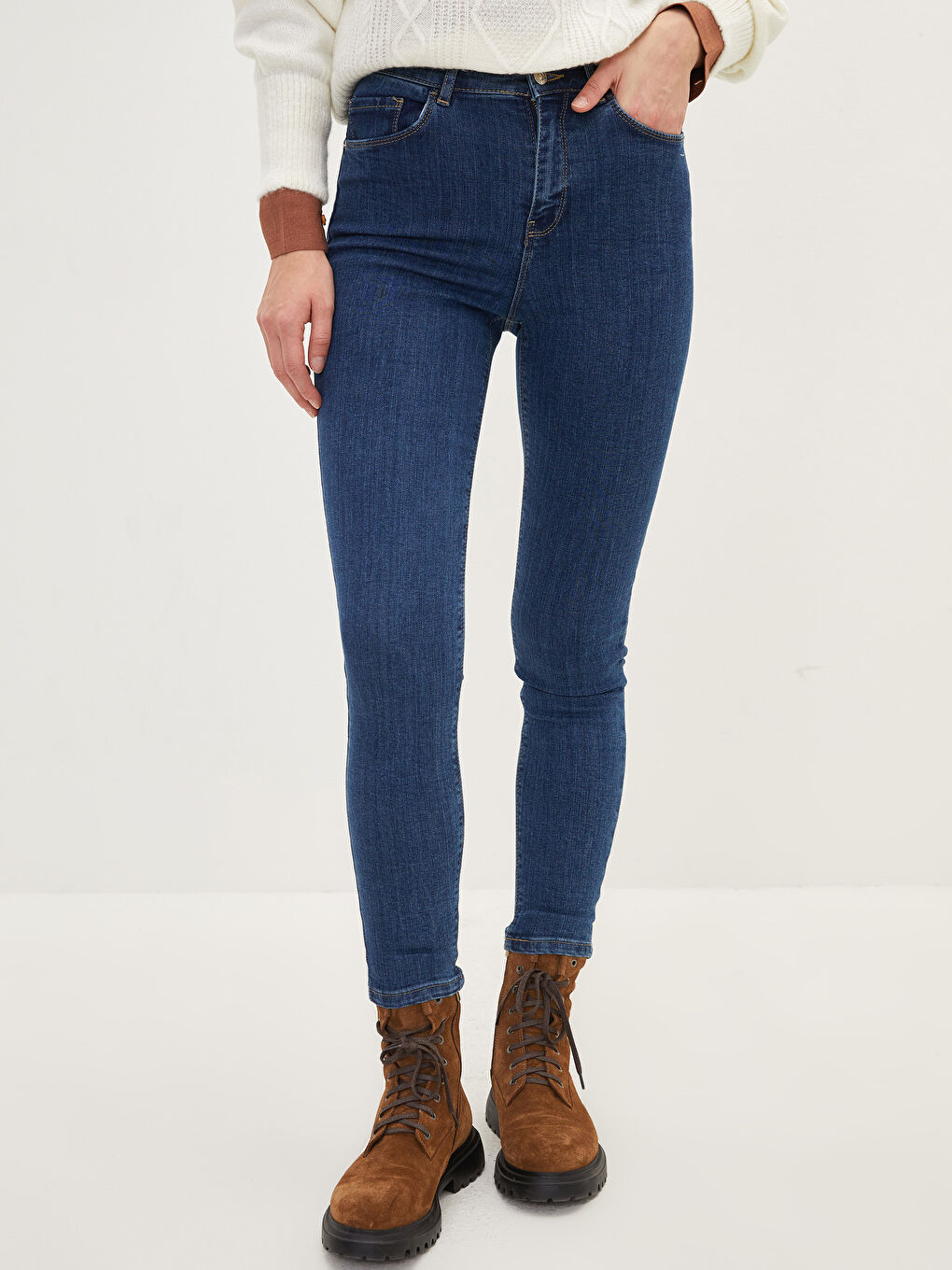 LCW Jeans Farmerke sa visokim strukom Jupiter ekstra uskog kroja za žene -S23451Z8-507