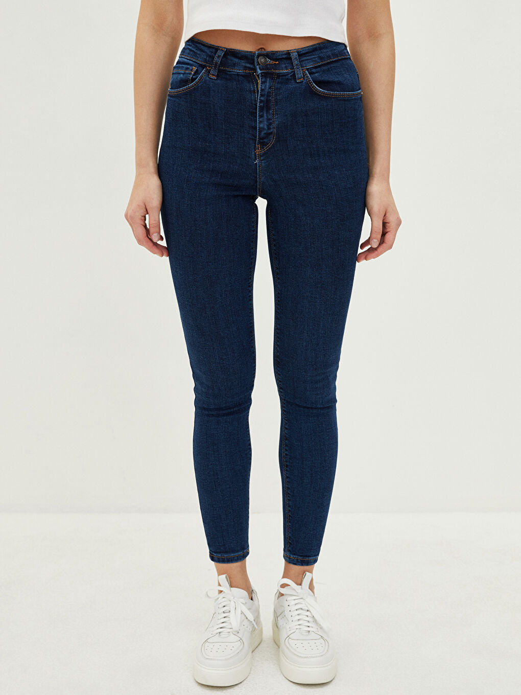 İndigo Yüksek Bel Jüpiter Süper Skinny Fit Kadın Jean Pantolon-2