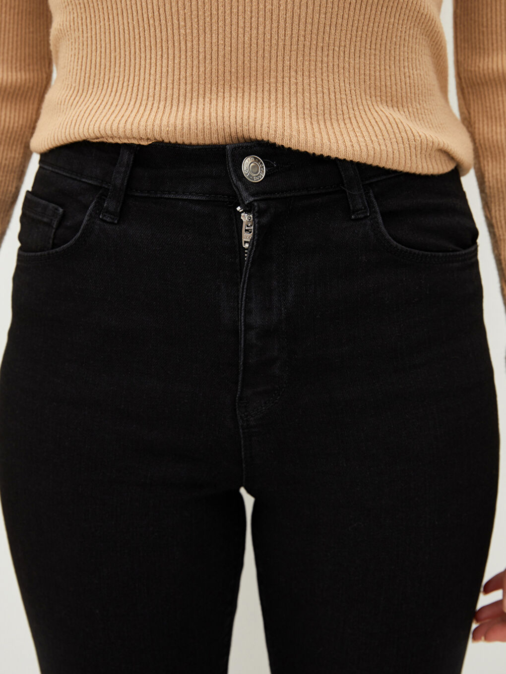 LCW Jeans Siyah Rodeo Yüksek Bel Jüpiter Süper Skinny Fit Kadın Jean Pantolon - 2