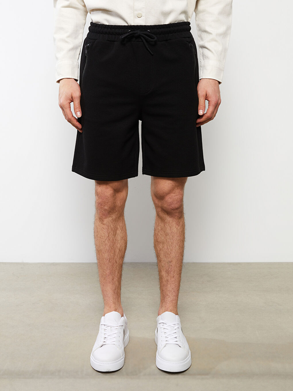 Regular Fit Pique Men's Shorts-2