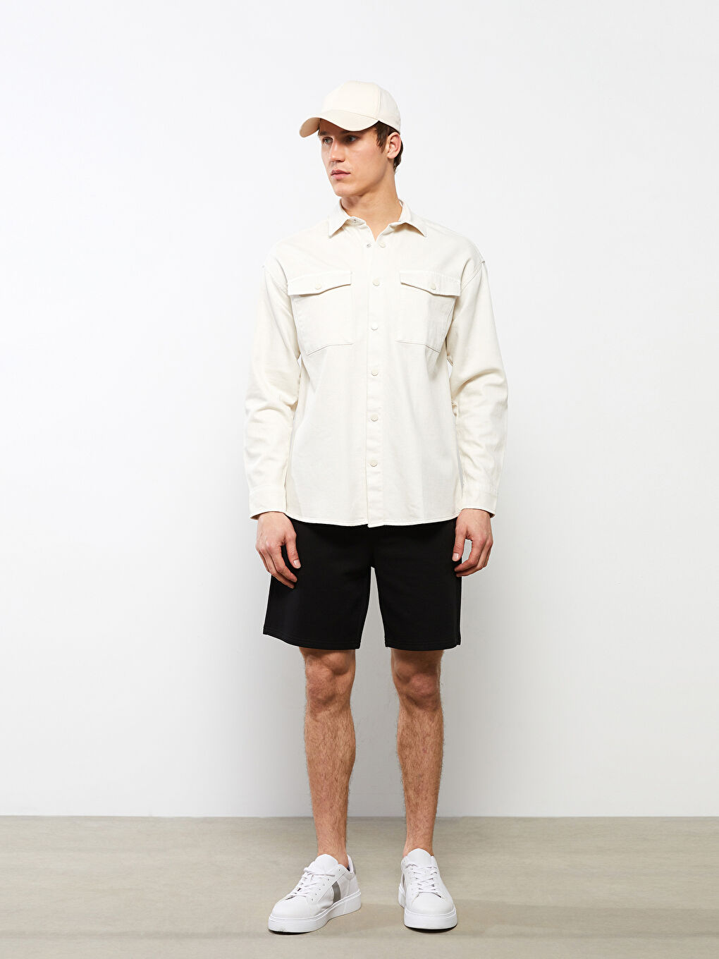 Regular Fit Pique Men's Shorts-1