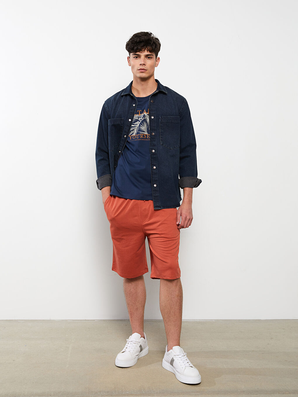 Standard Pattern Knitted Men's Shorts -S23456Z8-GZZ