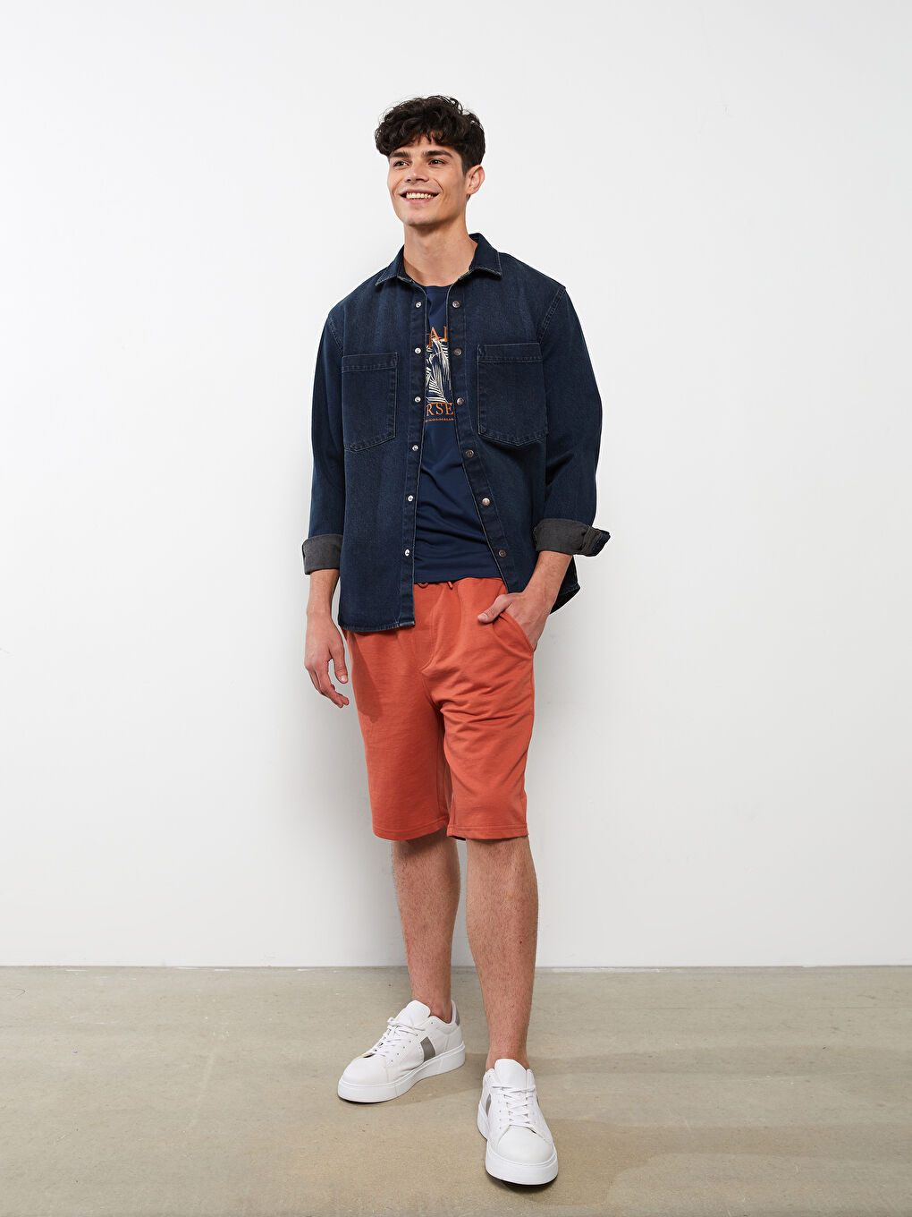 Standard Pattern Knitted Men's Shorts -S23456Z8-GZZ