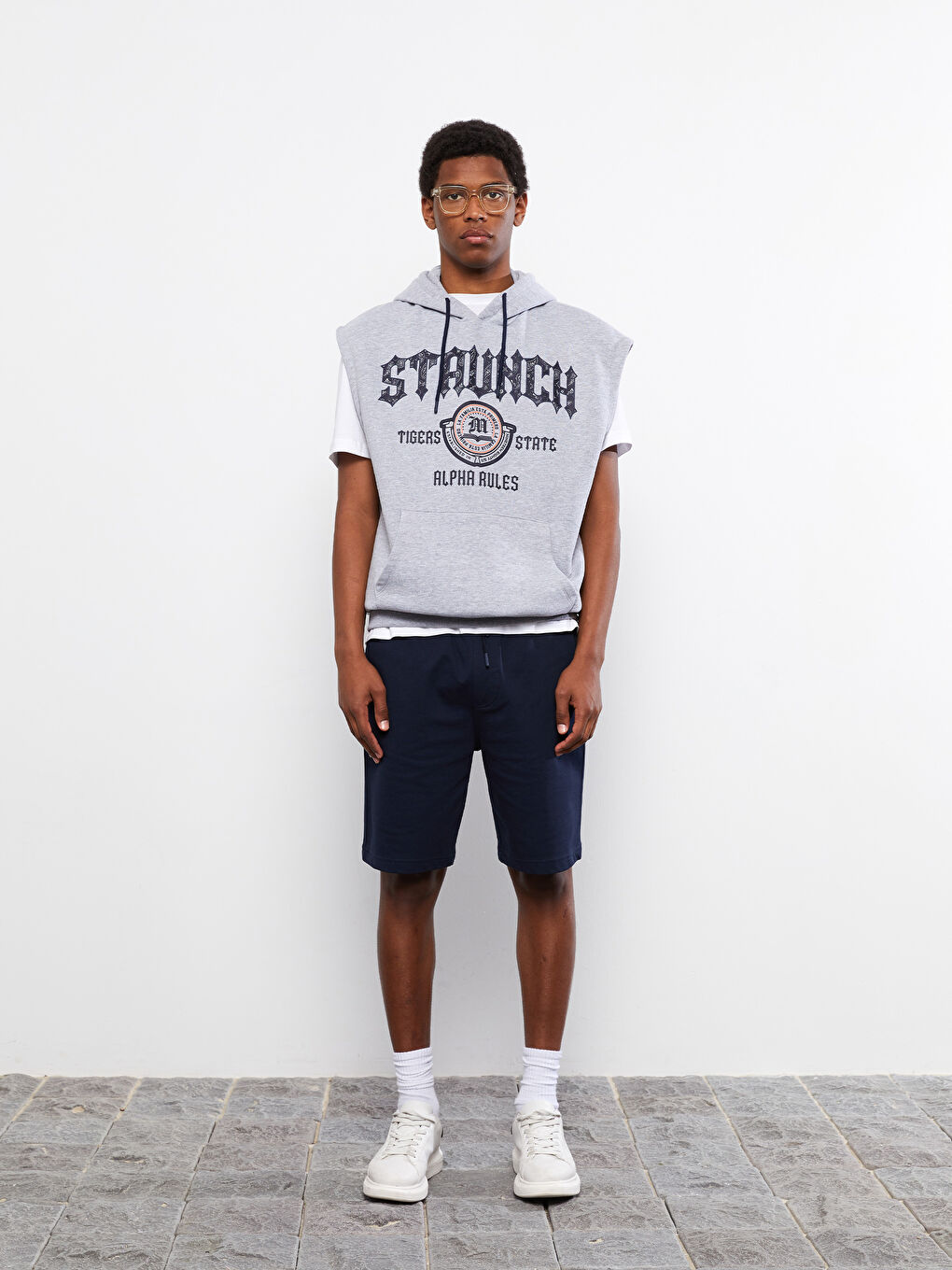 XSIDE Standard Pattern Knitted Men's Shorts -S23456Z8-HRZ