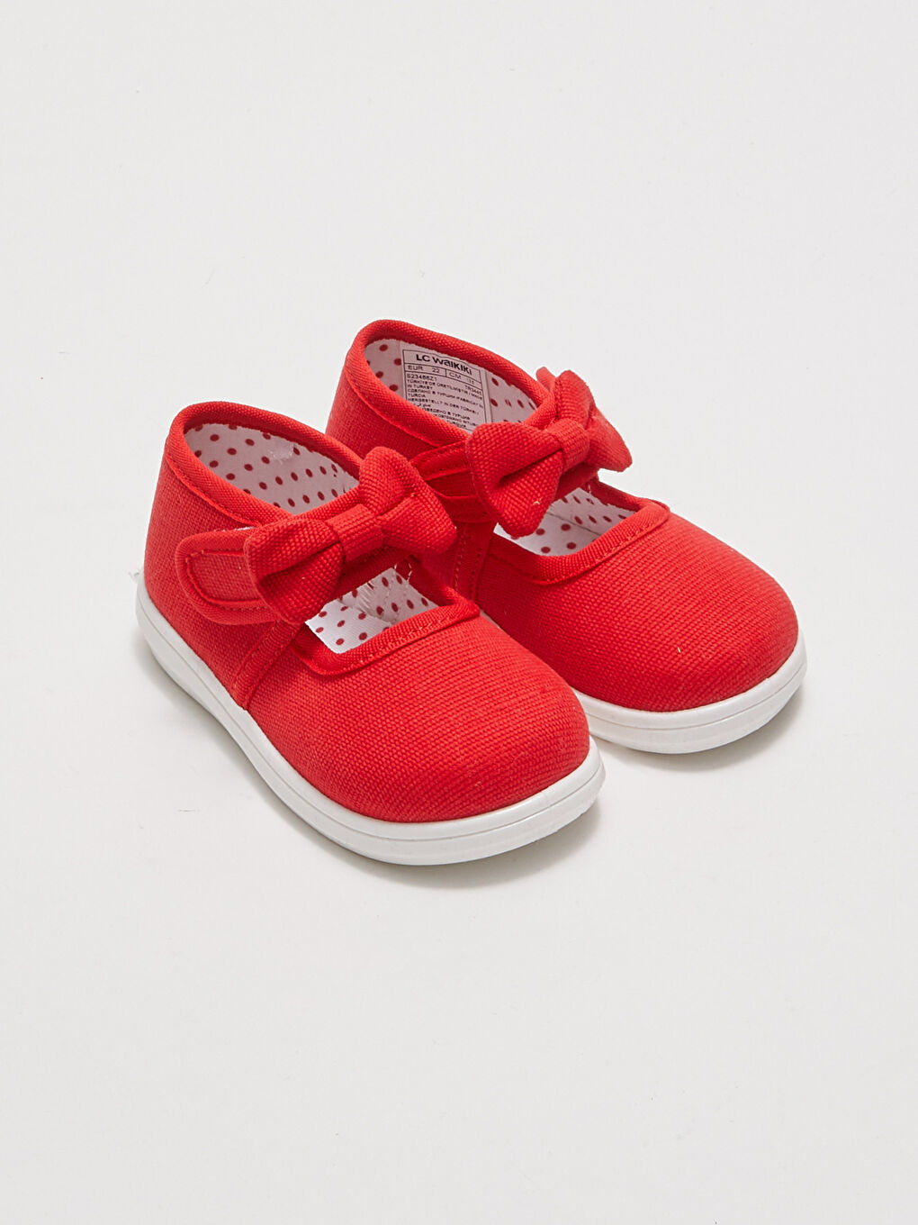 LCW STEPS Velcro Closure Baby Girl First Step Shoes -S23466Z1-CRT