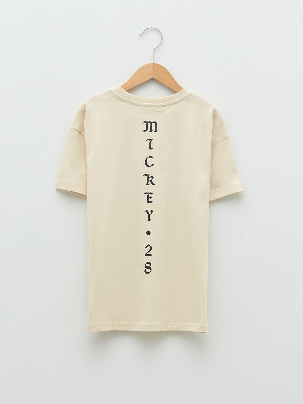 Crew Neck Mickey Mouse Printed Short Sleeve Cotton Boy T-Shirt-4