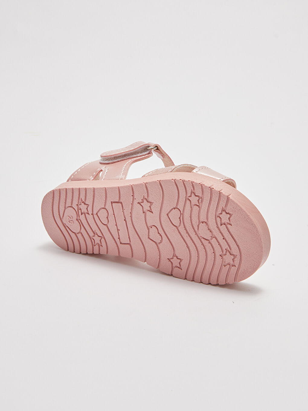 Pembe Hologram Detaylı Çapraz Bantlı Cırt Cırtlı Kız Bebek Sandalet-3