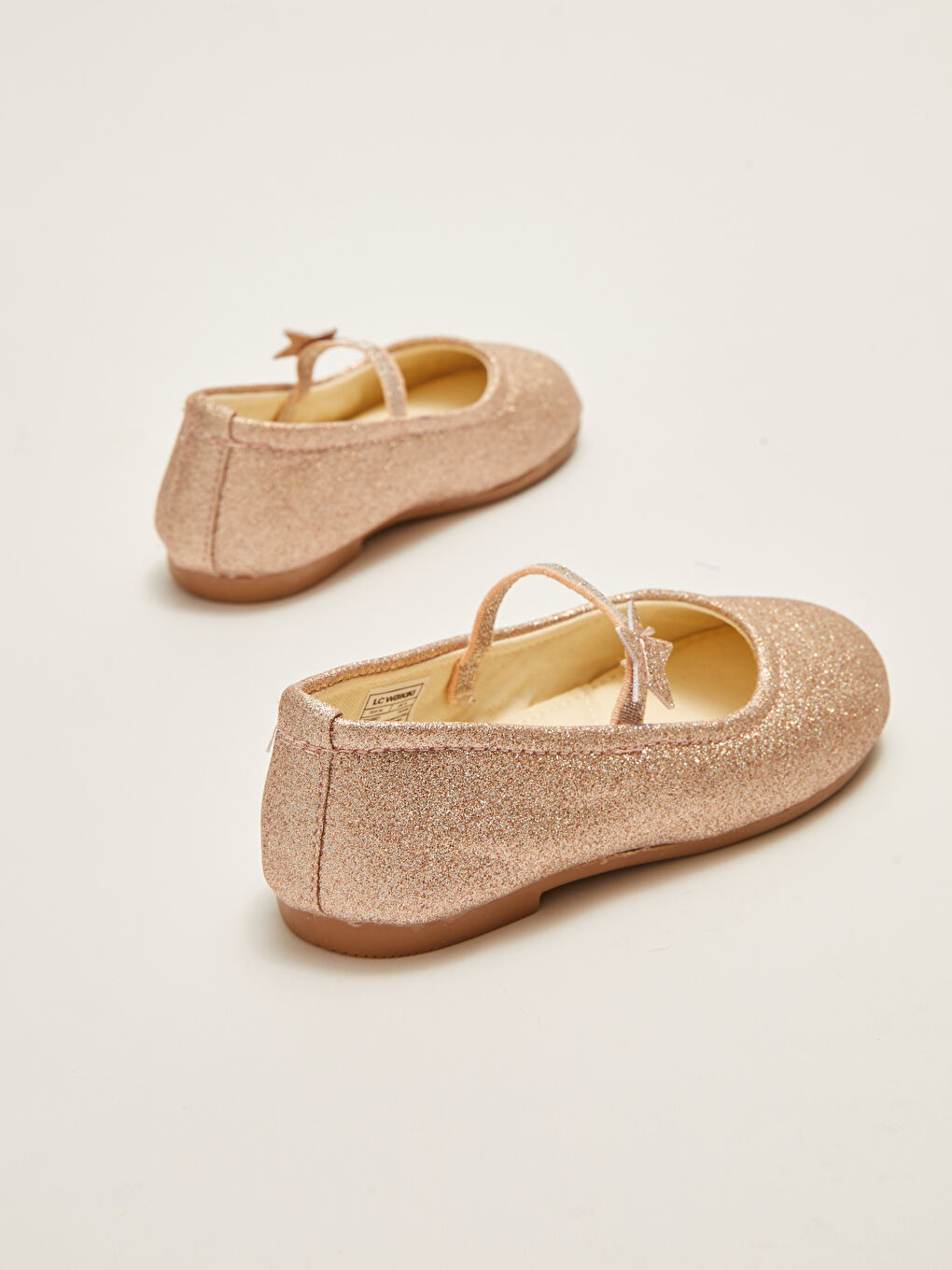 Ballerines Argentées Élastiques Pour Bébé Fille-4