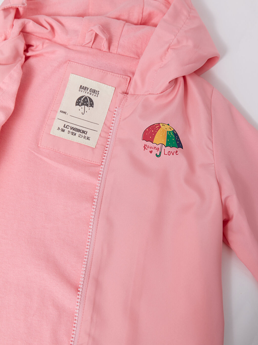 معطف وردى طفلة صغيرة-3