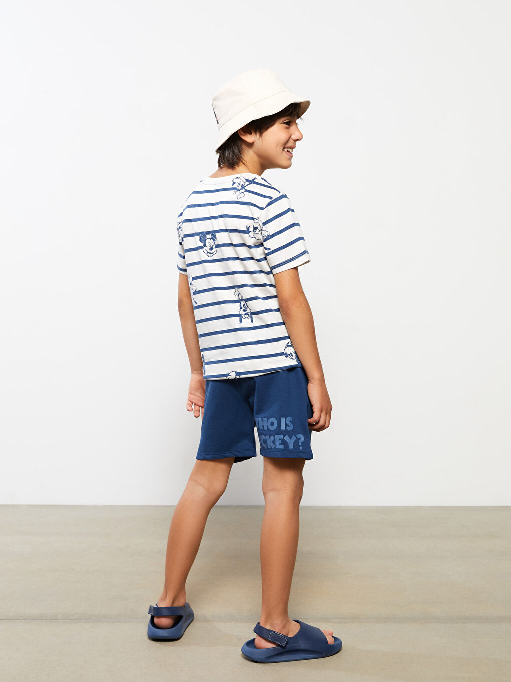 Mickey Mouse Printed Boy Shorts With Elastic Waist -S23502Z4-HFS