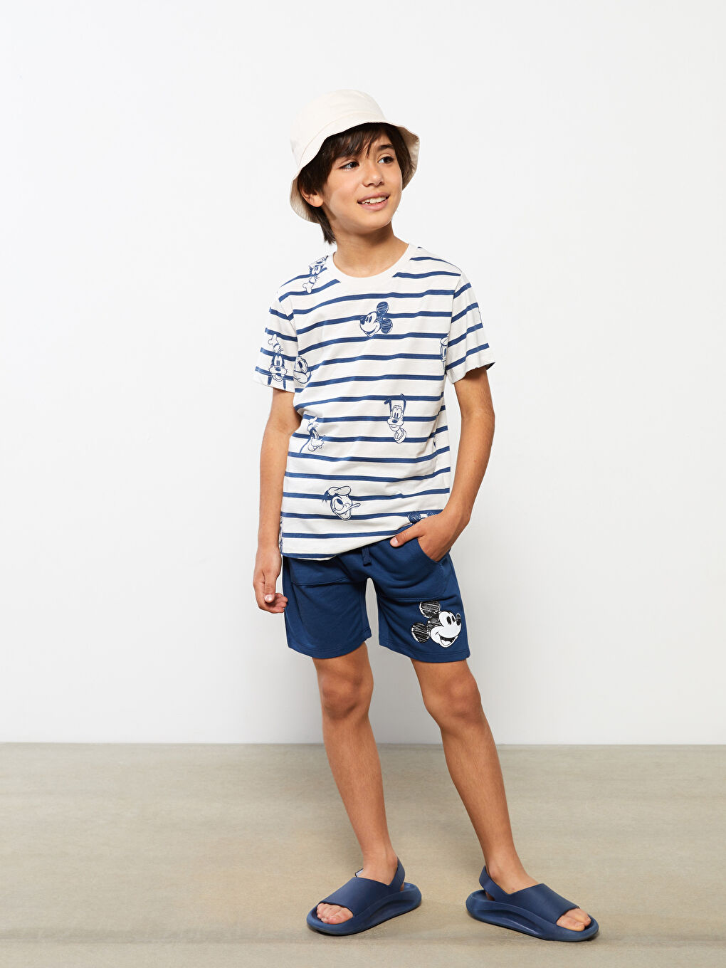 Mickey Mouse Printed Boy Shorts With Elastic Waist -S23502Z4-HFS