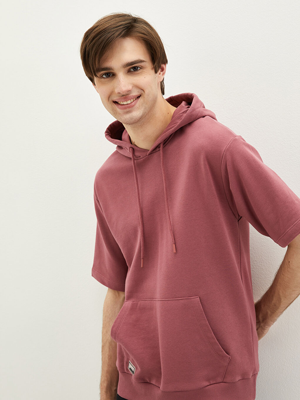 LC Waikiki Men's Hoodie Short Sleeve Hoodie -S23503Z8-RUK