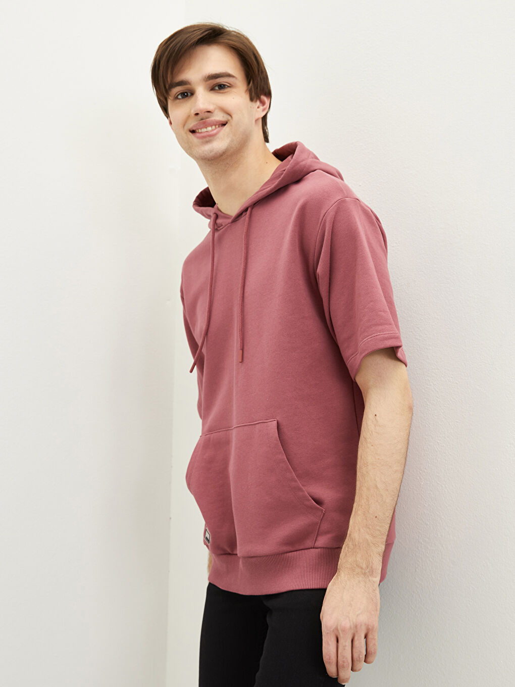 LC Waikiki Men's Hoodie Short Sleeve Hoodie -S23503Z8-RUK