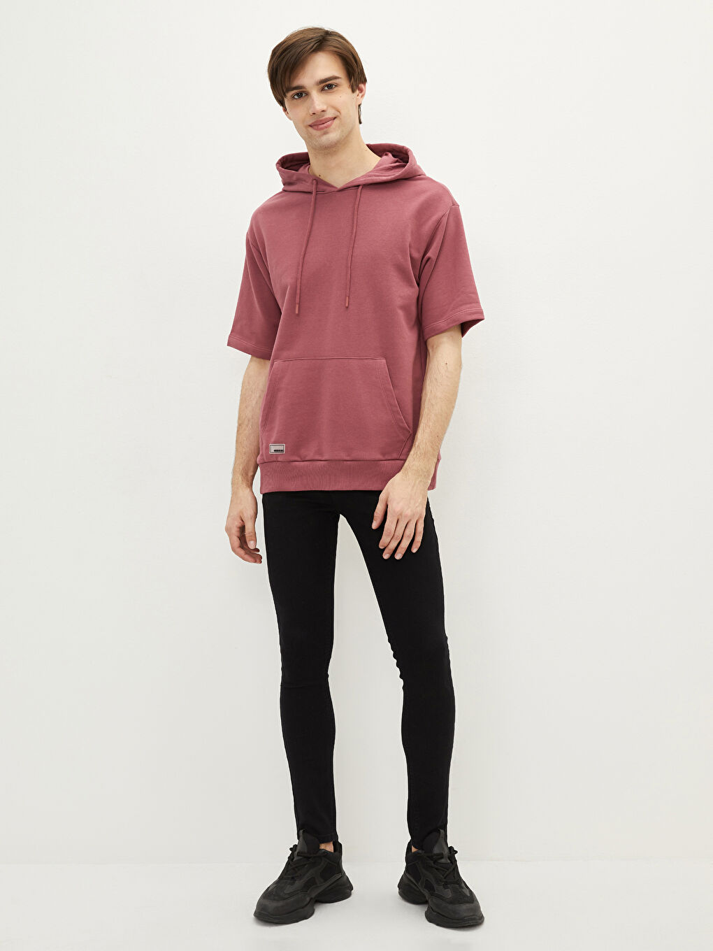 LC Waikiki Men's Hoodie Short Sleeve Hoodie -S23503Z8-RUK
