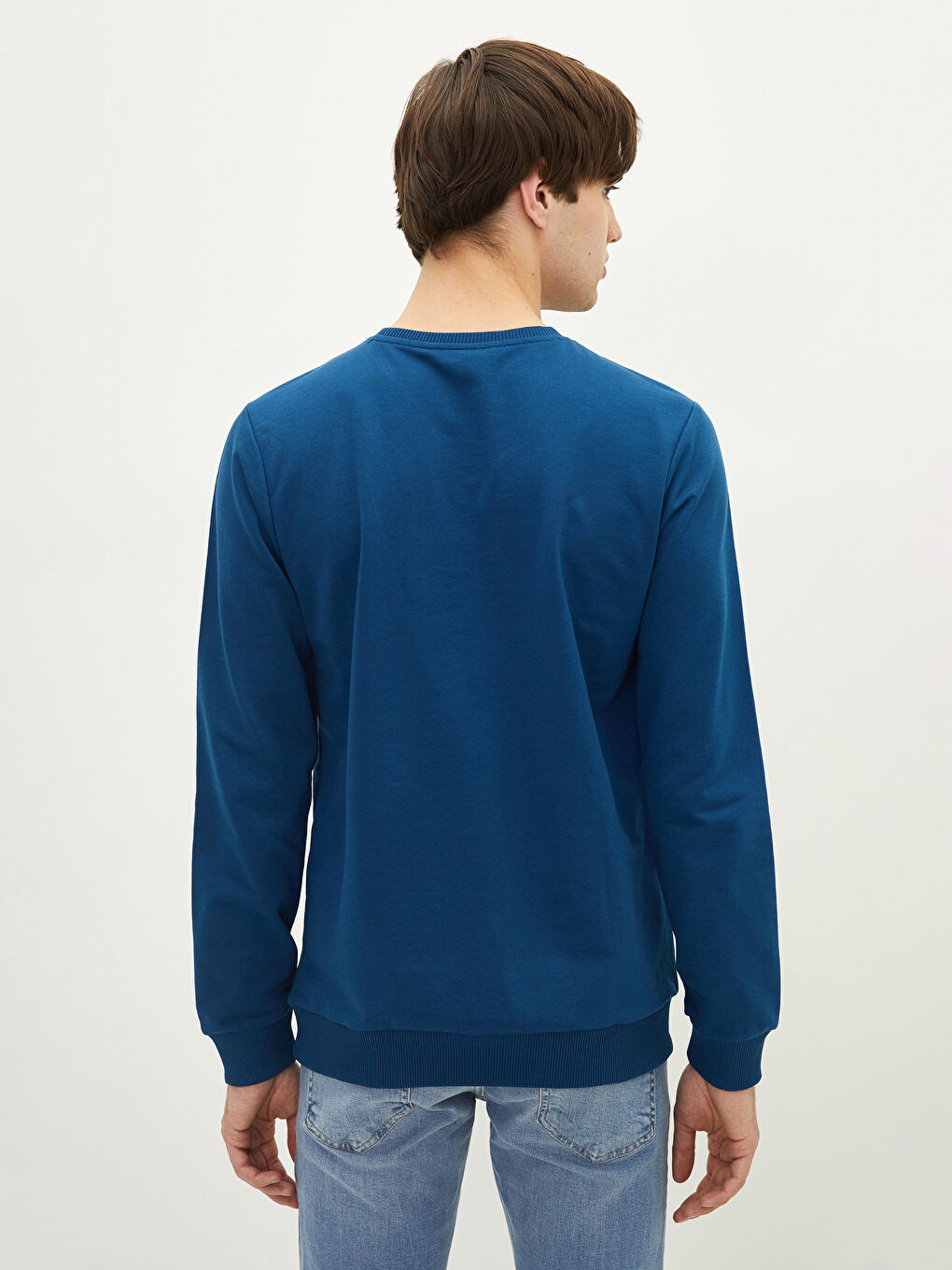 Crew Neck Long Sleeve Printed Men's Sweatshirt-4