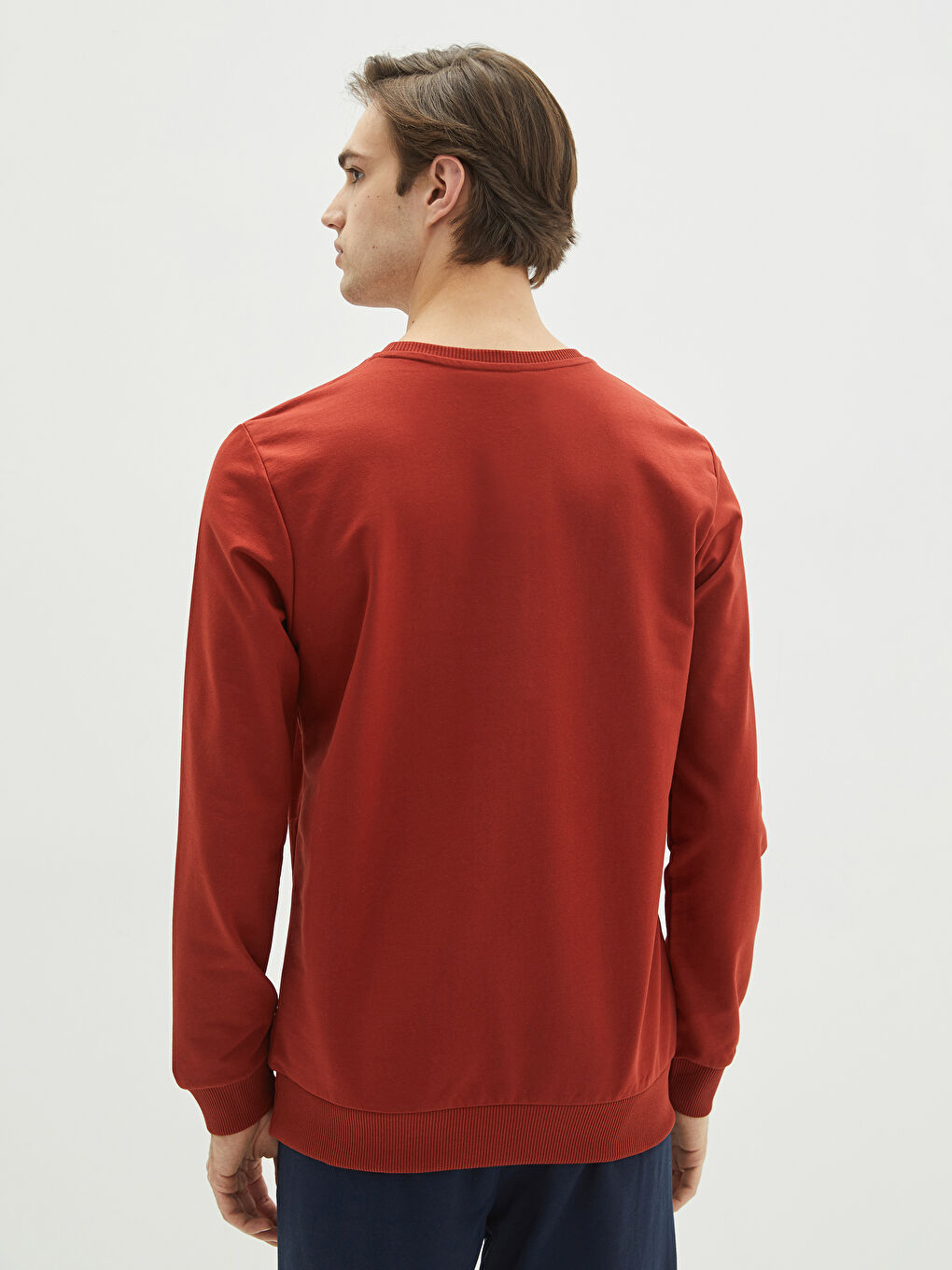 Crew Neck Long Sleeve Printed Men's Sweatshirt-4