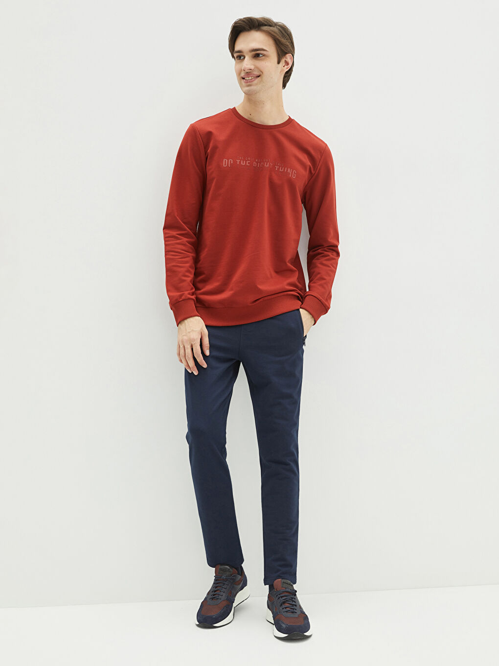 Crew Neck Long Sleeve Printed Men's Sweatshirt-2