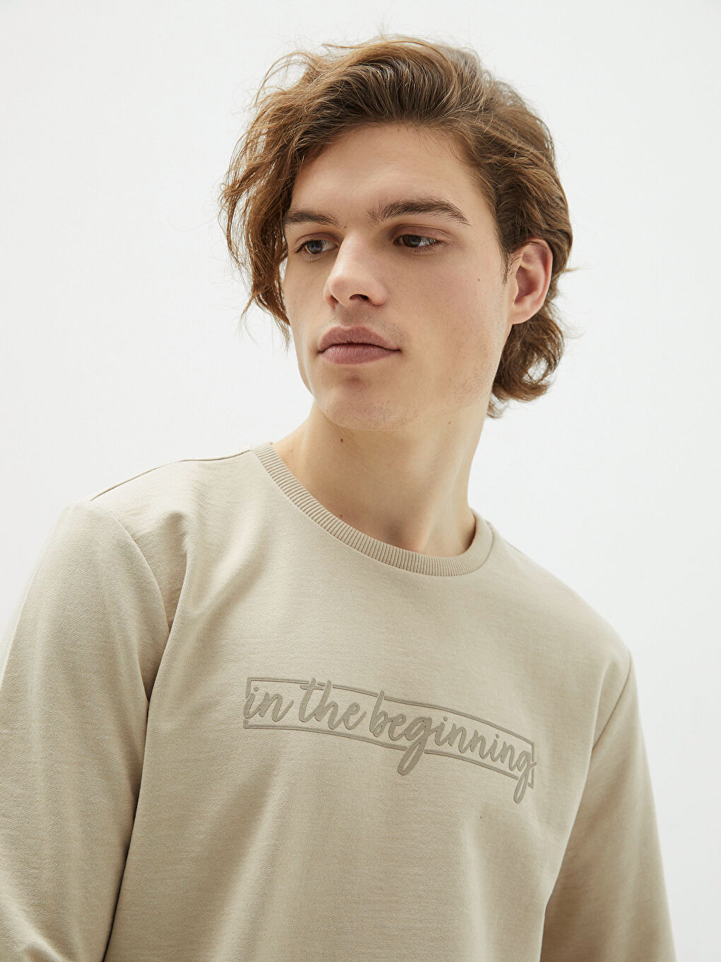 Crew Neck Long Sleeve Printed Men's Sweatshirt-1