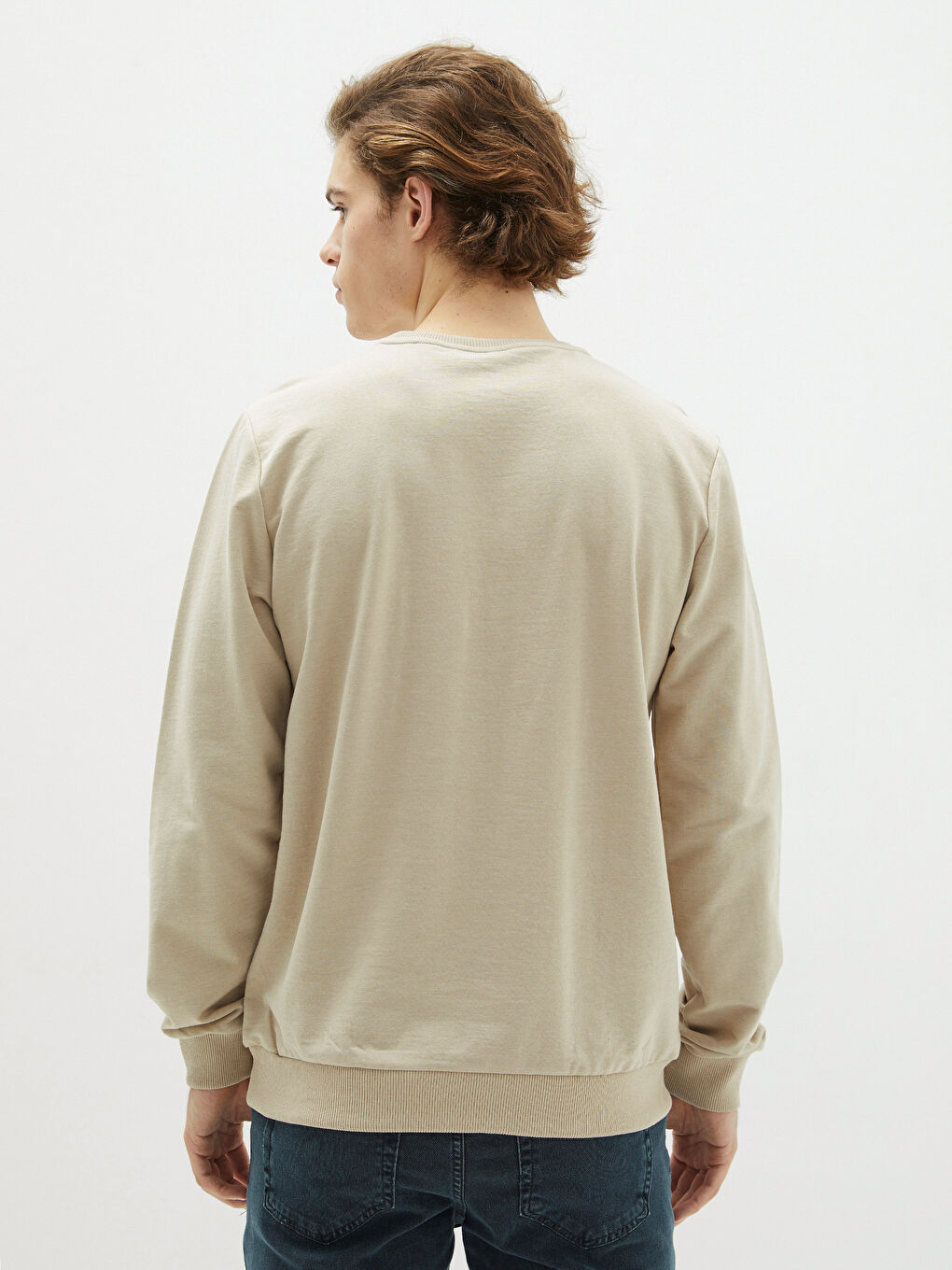 Crew Neck Long Sleeve Printed Men's Sweatshirt-4