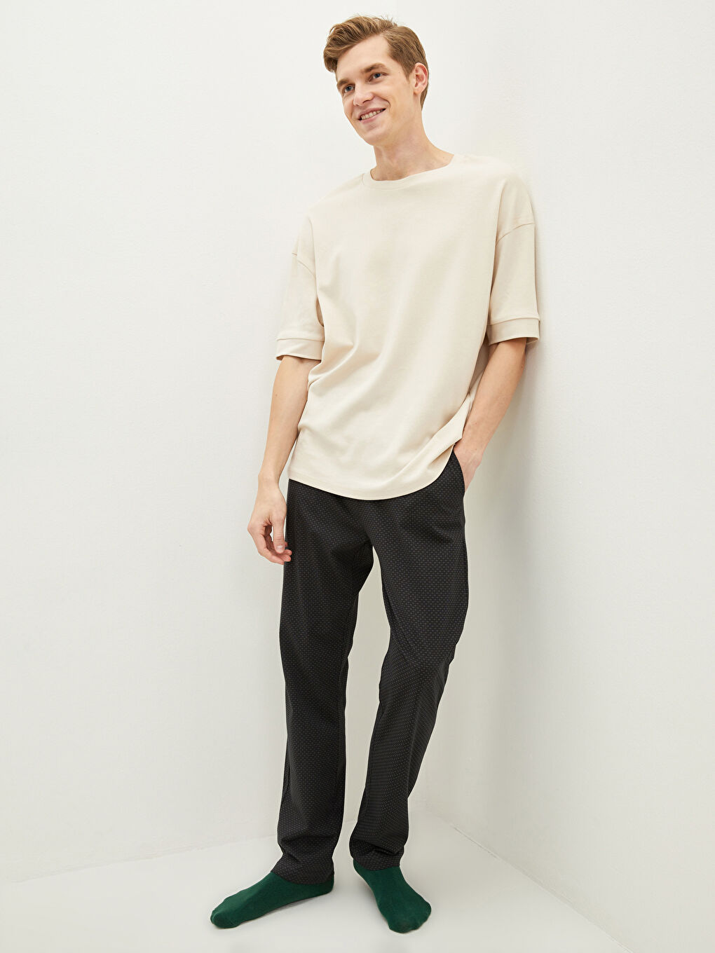 Antrasit Standart Kalıp Erkek Pijama Altı