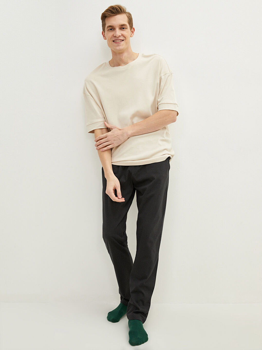 Antrasit Standart Kalıp Erkek Pijama Altı-2