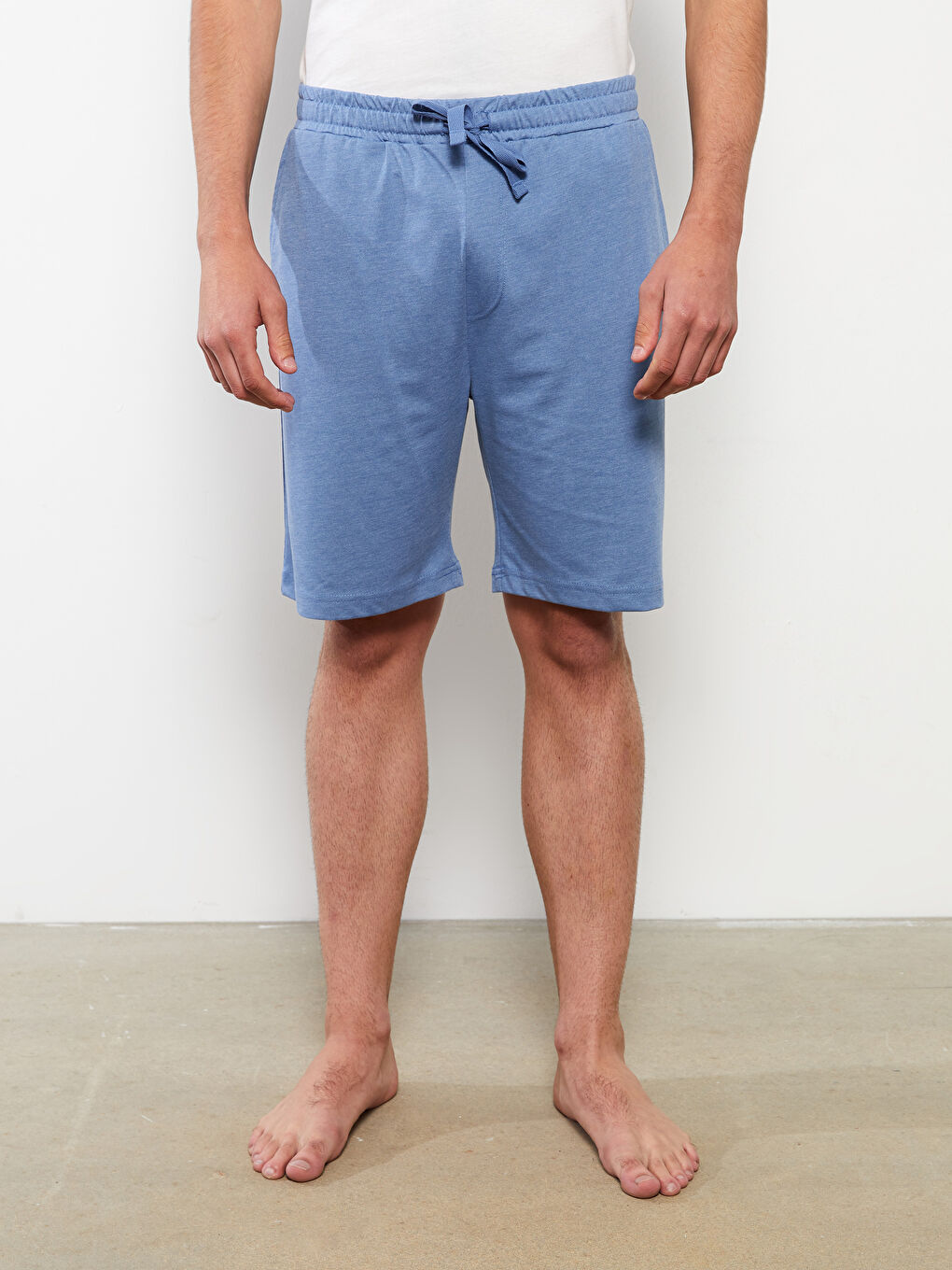 Mavi Standart Kalıp Erkek Pijama Alt Şort-2